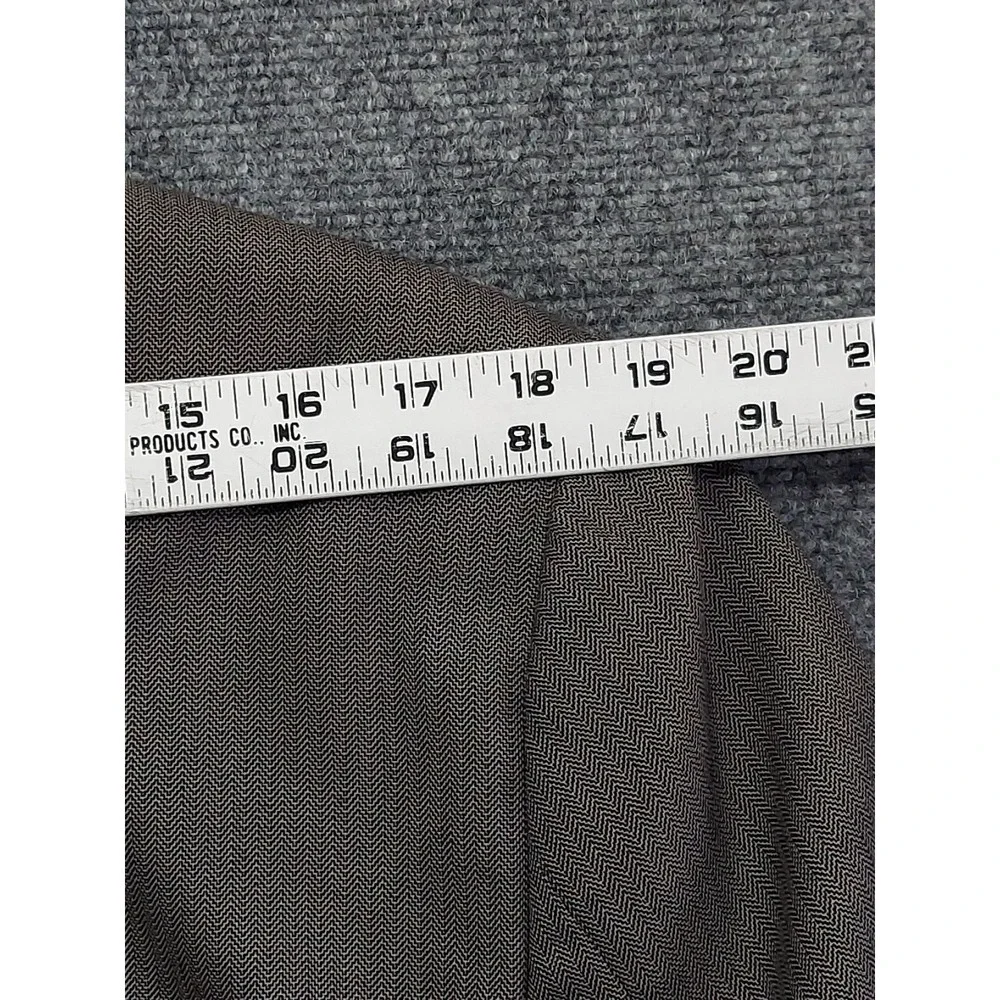 Banana Republic Blazer Jacket 40 Short Brown Herringbone 3 Button Notch
